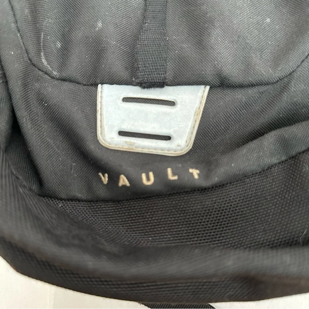 North Face Vault Black Backpack School Hiking Outdoors Travel Pockets Laptop